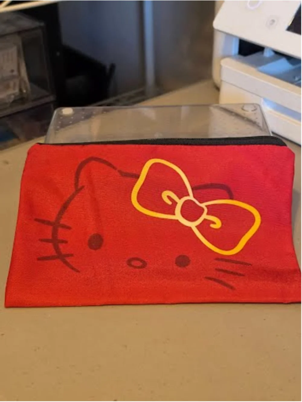 #HK-2399 Hello Kitty Polyester Zippered Accessory / Pencil Pouch